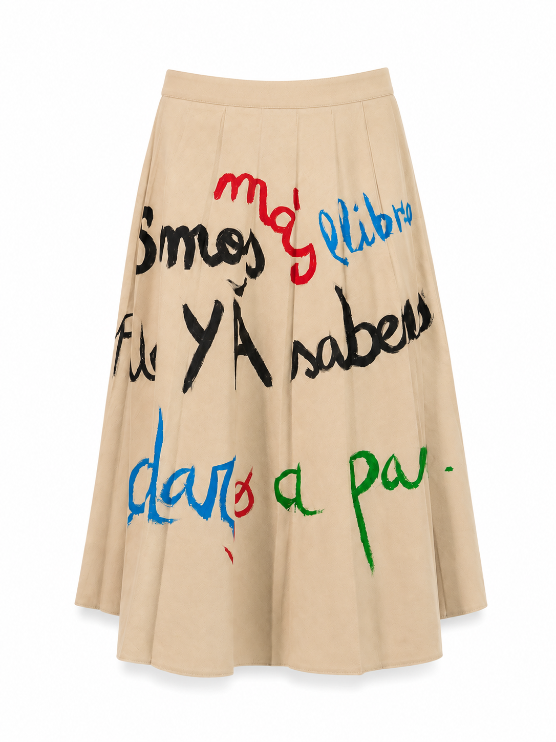 Falda llibertá pliegues upcycling