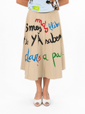 Falda llibertá pliegues upcycling